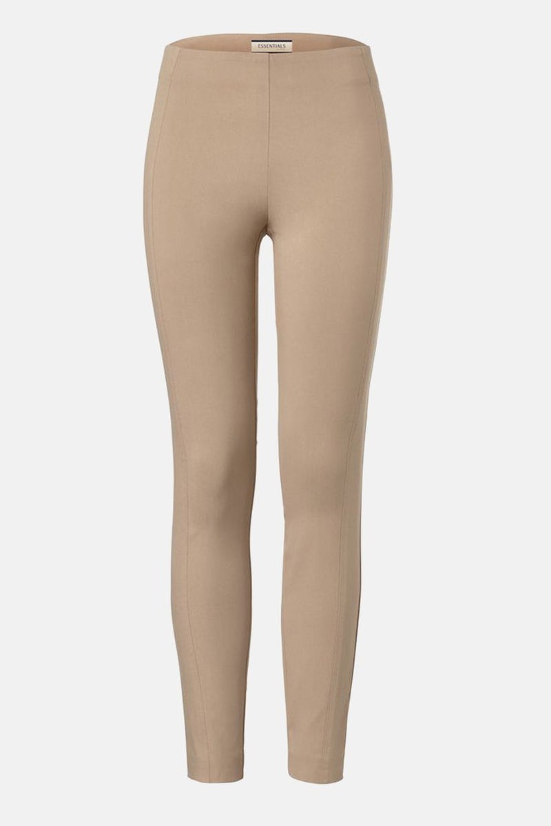 Tchibo Women  Slim Fit  Solid Trouser Pants, Khaki - Image 4